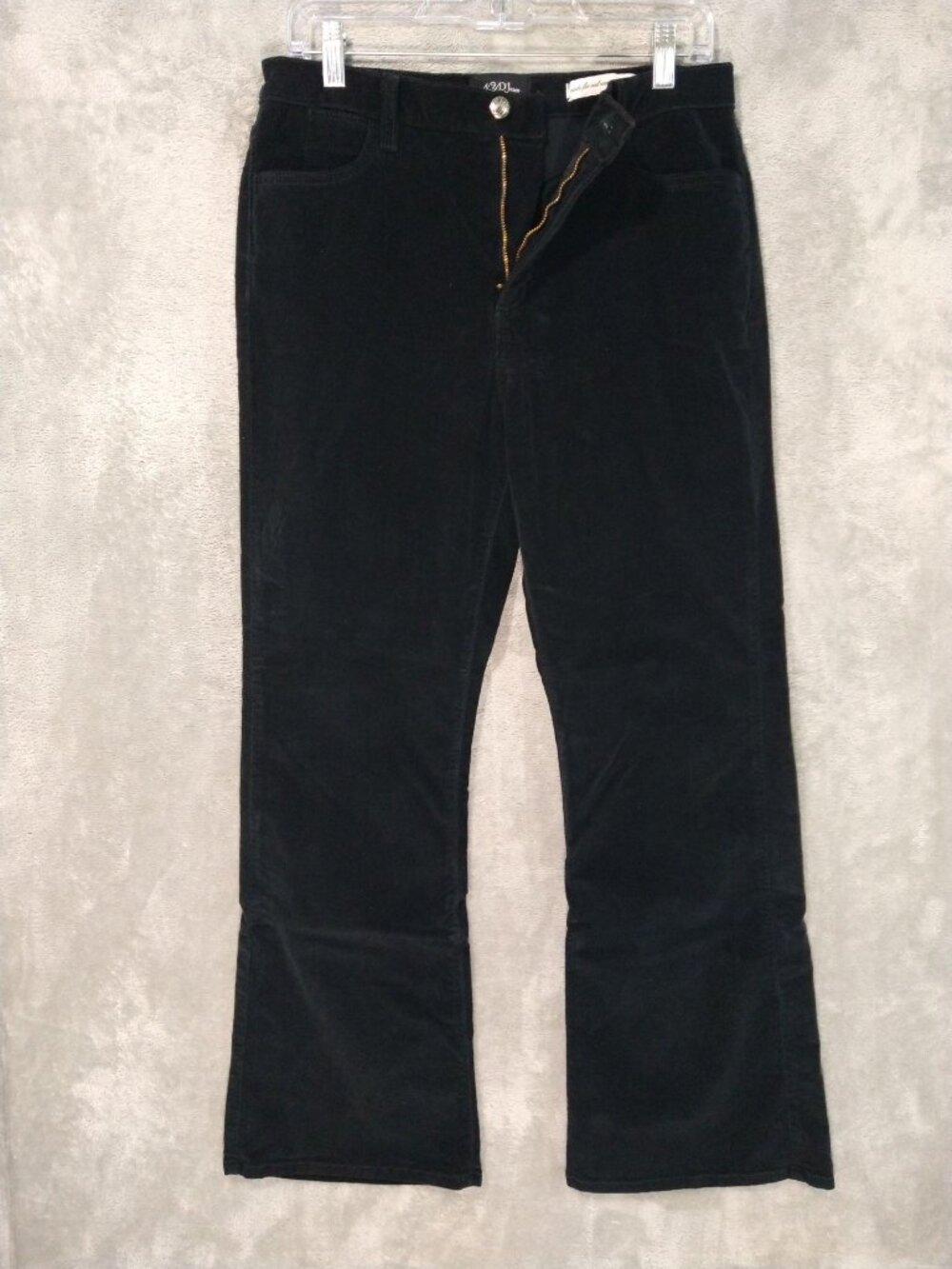 NYDJ Pants Womens 12 Petite Black Corduroy Boot Cut High Rise Stretch USA Made